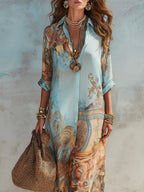 Cleo™ | Elegante Mediterrane Blousejurk