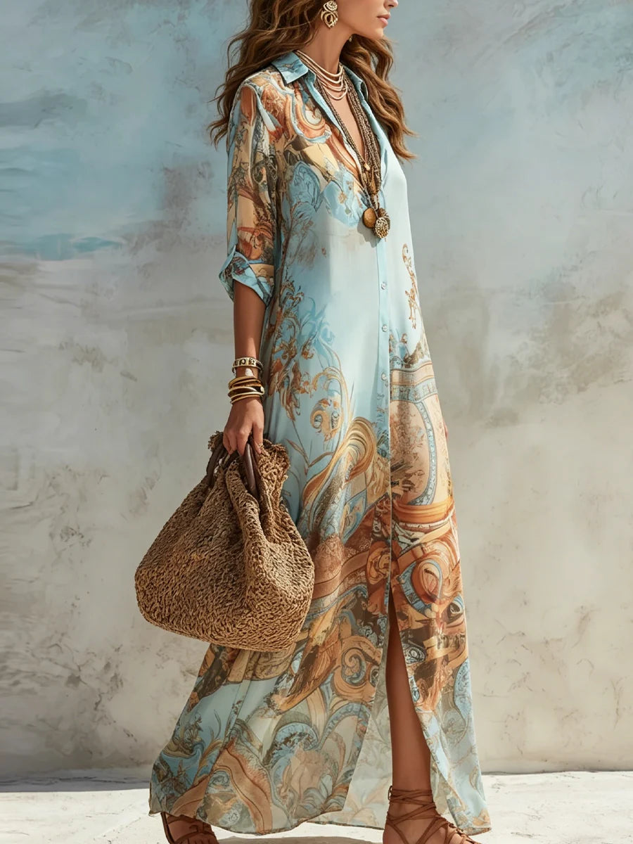 Cleo™ | Elegante Mediterrane Blousejurk