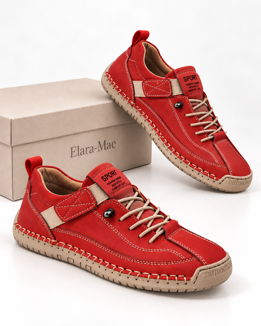 Dorian™ | Handgestikte Comfort Sneakers met Bandje