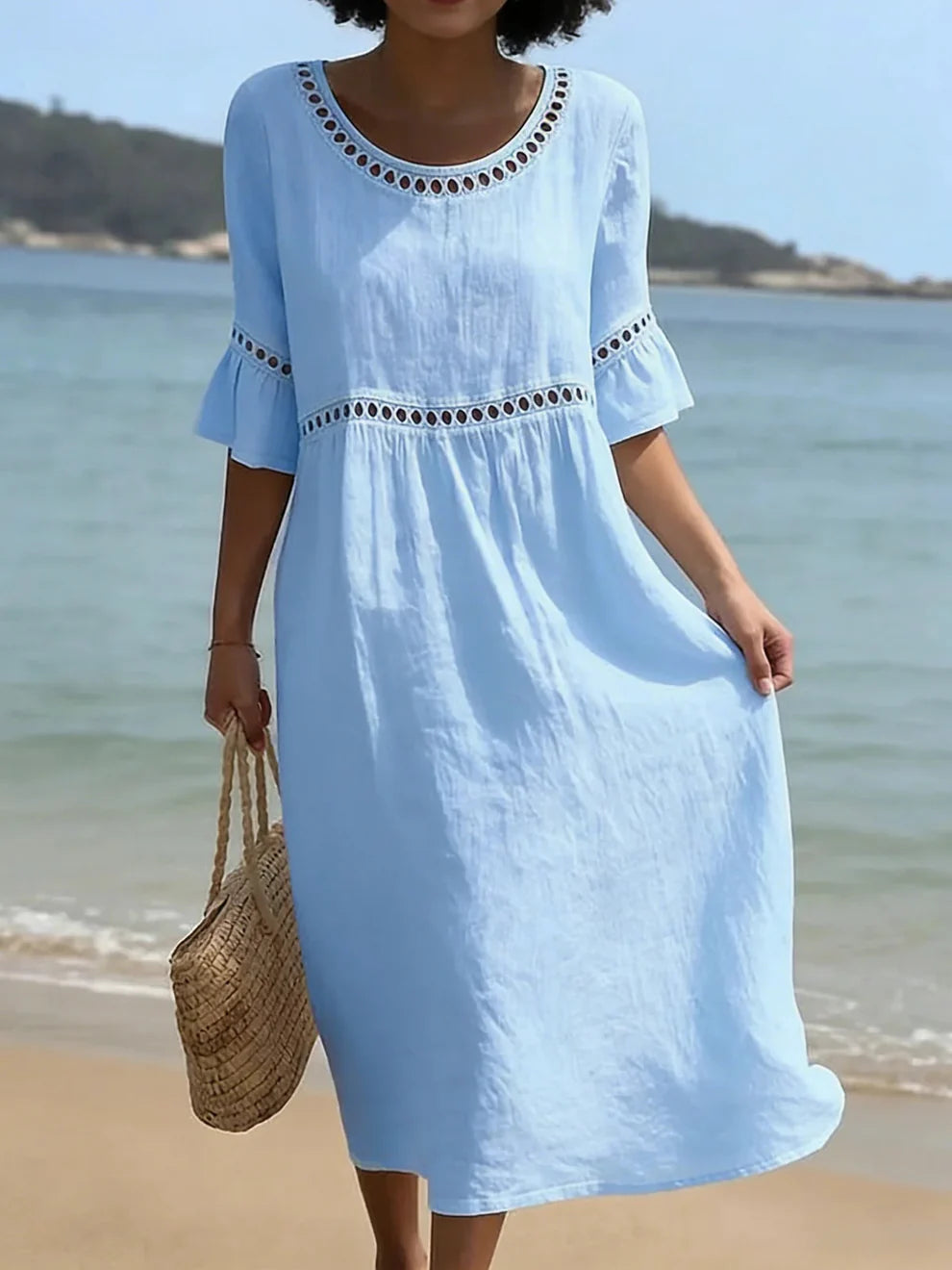 Amara™ | Elegant Tummy-Covering Midi Dress
