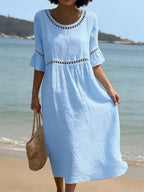 Amara™ | Elegant Tummy-Covering Midi Dress