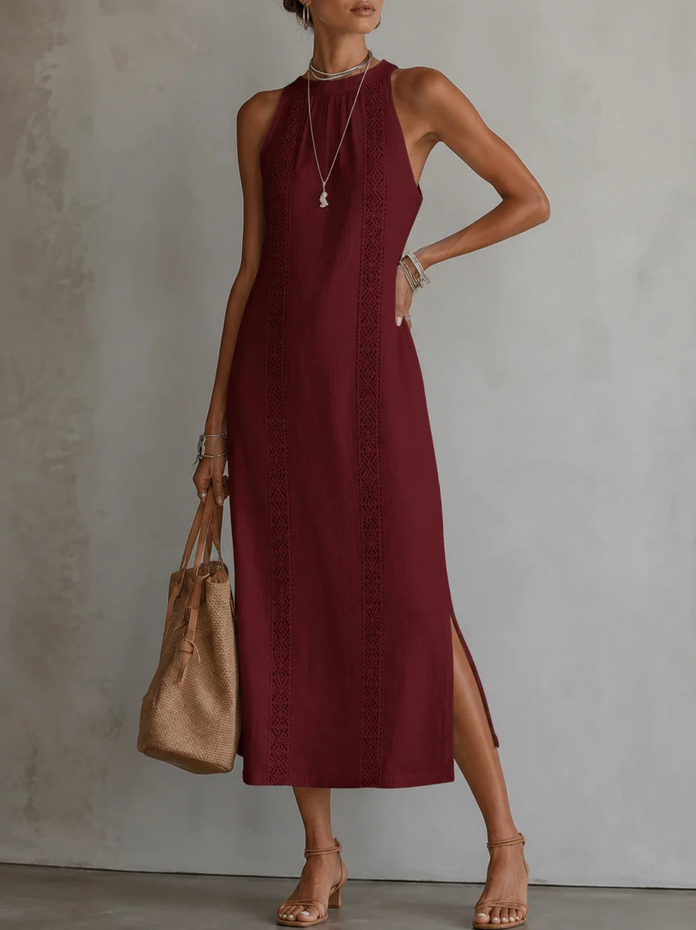 Marit™ | Airy Tummy-Camouflaging Embroidered Dress