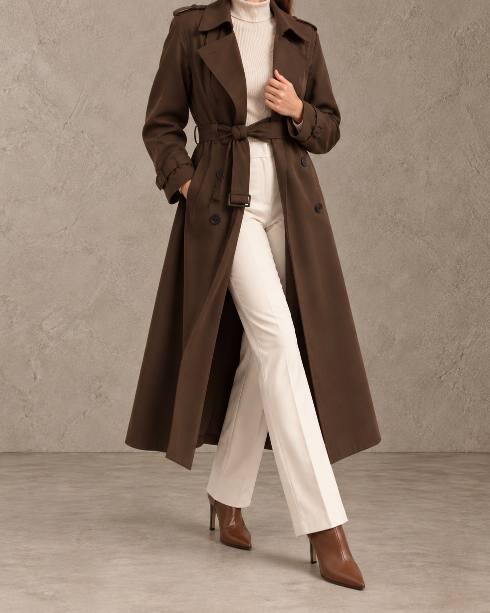 Juliette™ | Lange Trenchcoat met Ceintuur