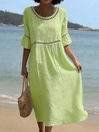 Amara™ | Elegant Tummy-Covering Midi Dress