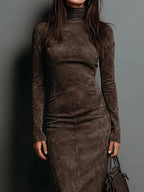 Naya™ | Elegante Getailleerde Midi Jurk met Tijdloze Stijl