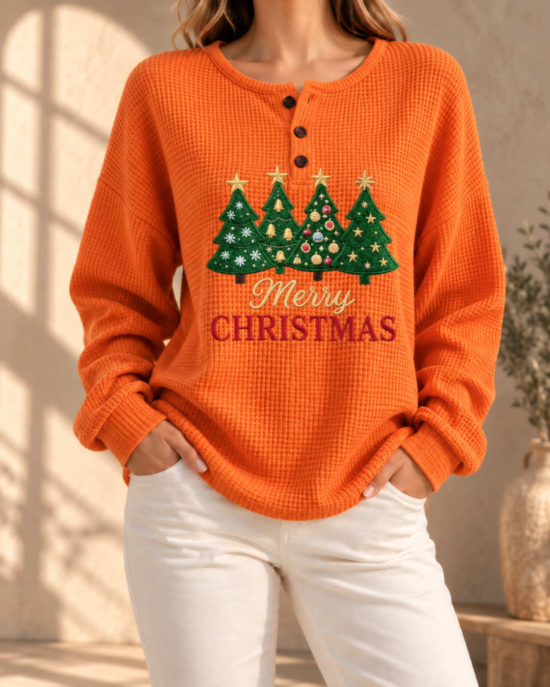 Womens Retro Casual Laid-back Sweatshirt — B32LAW2CT8CF0DZ