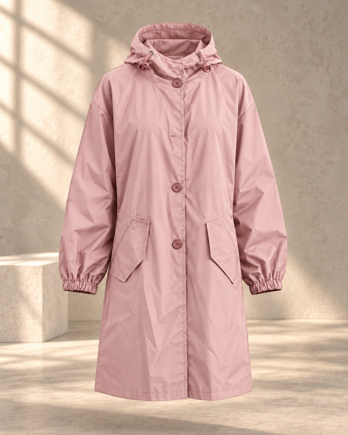 Oversized Women's Korean Style Slim Windbreaker — Pink