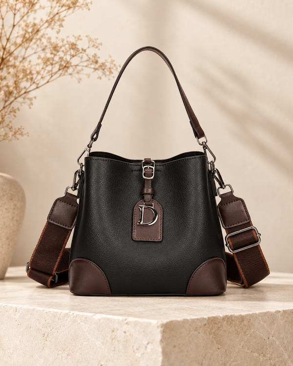 Elara Color-Block tas – zwart – vooraanzicht