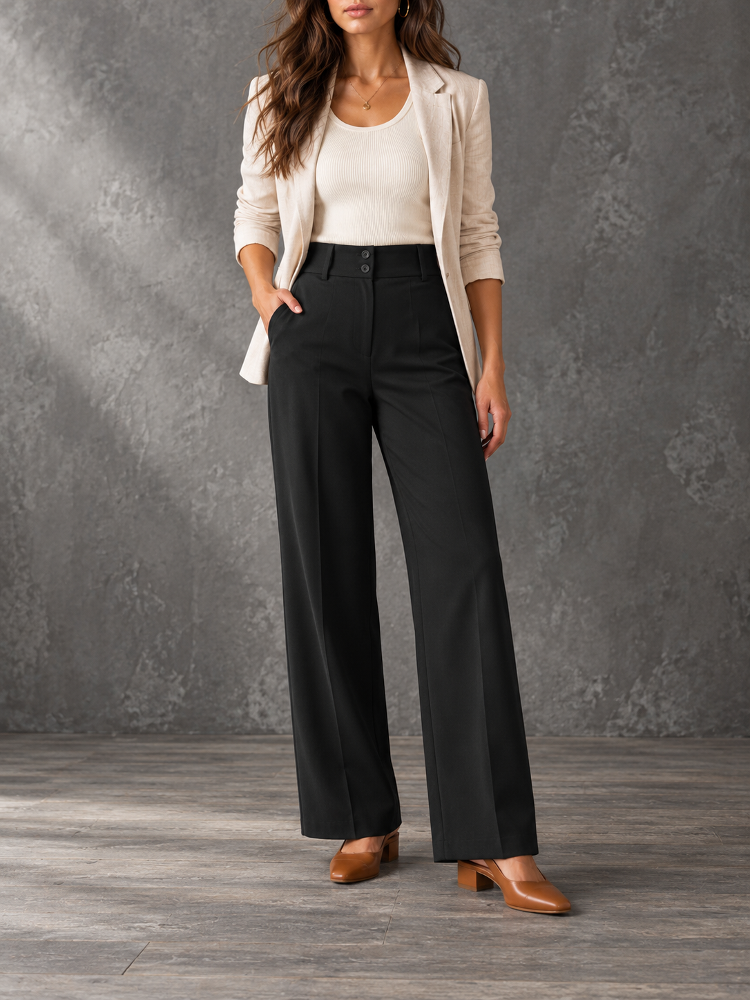 Sanne™ | Elegante Broek met Wijde Pijpen – foto 4